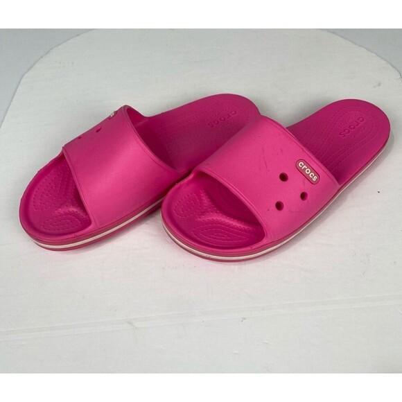 ICONIC CROCS COMFORT Sandals size Mens 8 Womens 10  Electric Pink - Picture 1 of 12